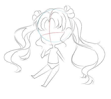Draw a chibi sailormoon in 7 quick steps - Image 3