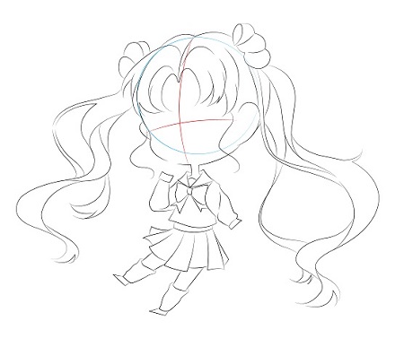 Draw a chibi sailormoon in 7 quick steps - Image 4