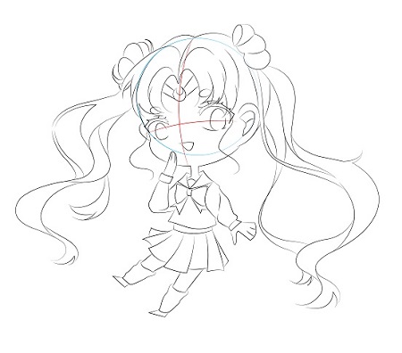 Draw a chibi sailormoon in 7 quick steps - Image 5