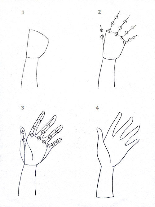 How to draw a hand - step by step - Image 1