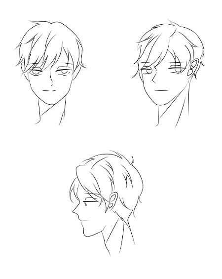 How to draw anime boy face that handsome like movie star