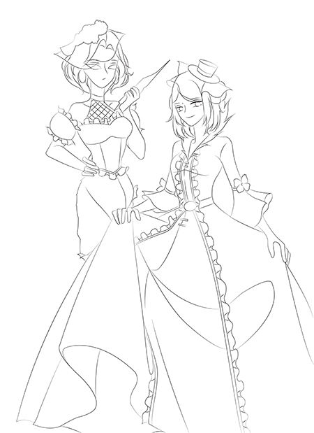 Step by step - Draw my OTP exchange their clothes in Western classical style - Image 5