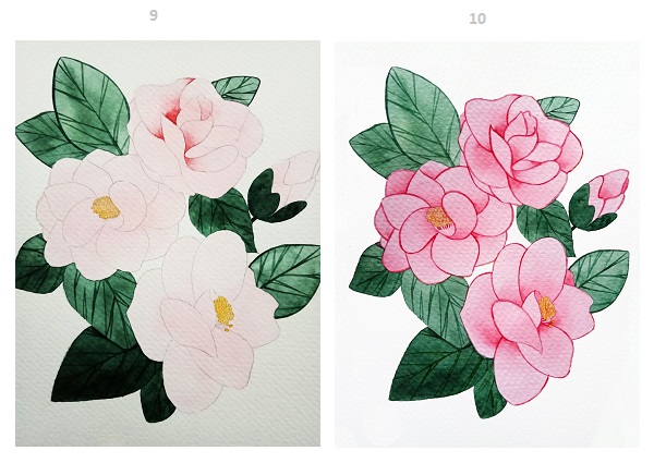 Easy drawing for beginners - How to draw camellias - Image 3