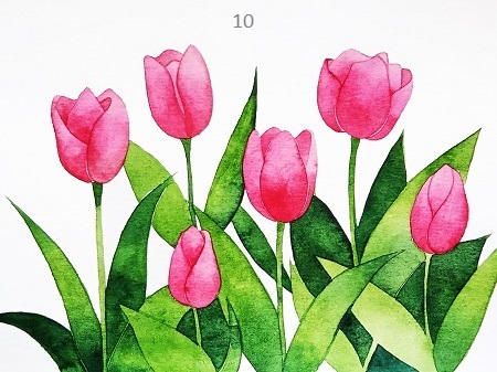 How to draw tulips easily like eating pie - Image 5